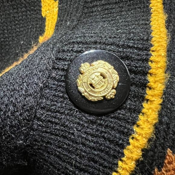 Vintage Norton McNaughton Black Metallic 80’s Cardigan Shoulder Pads Size Large - Picture 2 of 6